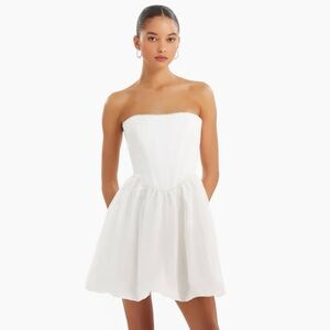 Amanda Uprichard POMPEO DRESS WITH PEARL TRIM